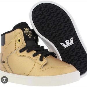 Supra Kids Gold High-Top Sneakers